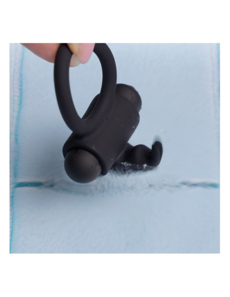 Anneau vibrant avec stimulateur lapin pour couple