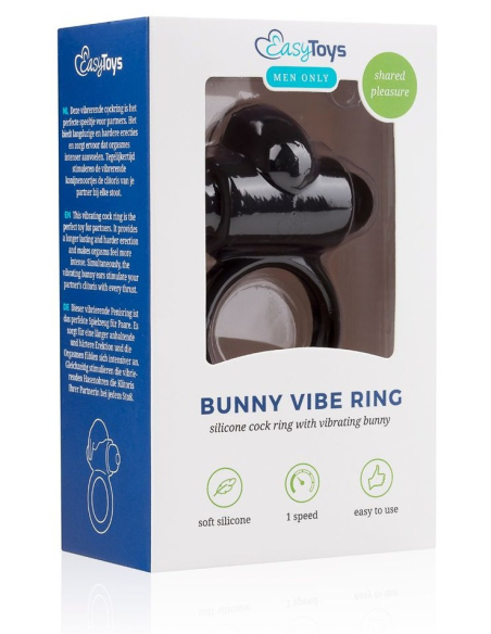 Anneau vibrant avec stimulateur lapin pour couple