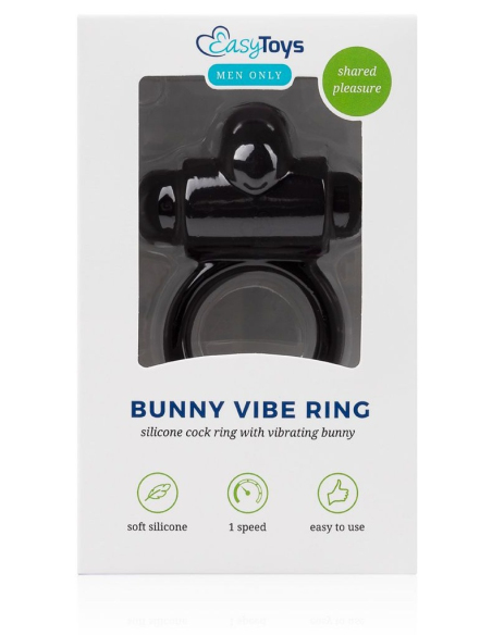 Anneau vibrant avec stimulateur lapin pour couple