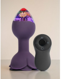Plug anal vibrant avec télécommande et fleurs éternelles
