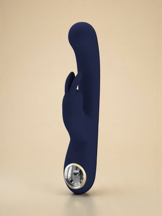 Lamar - Vibrateur Lapin avec affichage digital LED - Bleu foncé