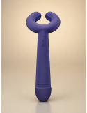 Vibromasseur polyvalent avec anneau texturé et 16 modes de vibration