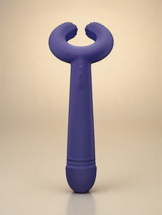 Vibromasseur polyvalent avec anneau texturé et 16 modes de vibration