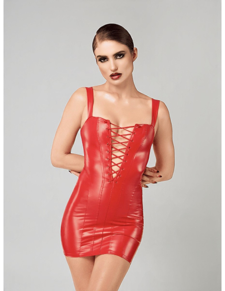 Mini robe lacée rouge F364 Bombshell - L, M, S, XL, XXL, XXXL