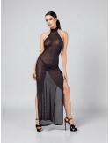 Robe longue à deux fentes F372 Onyx - L, M, S, XL, XXL, XXXL