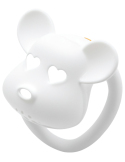 Cage de chasteté Blanc tête d'ours 5 x 3.1 cm