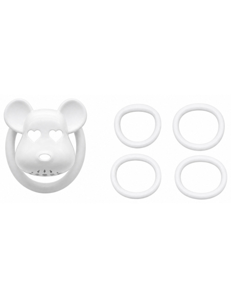Cage de chasteté Blanc tête d'ours 5 x 3.1 cm