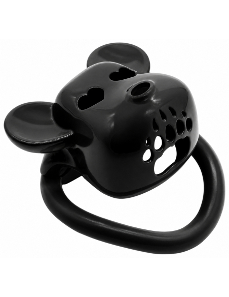 Cage de chasteté Noir tête d'ours 5 x 3.1 cm