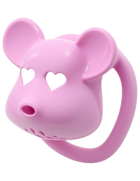 Cage de chasteté Rose tête d'ours 5 x 3.1 cm