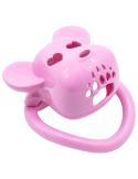 Cage de chasteté Rose tête d'ours 5 x 3.1 cm