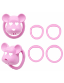 Cage de chasteté Rose tête d'ours 5 x 3.1 cm