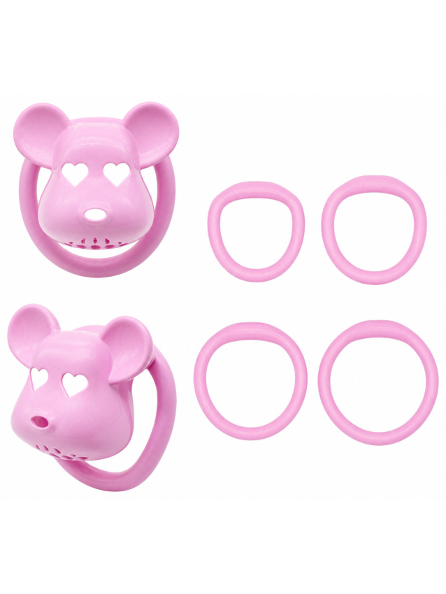 Cage de chasteté Rose tête d'ours 5 x...