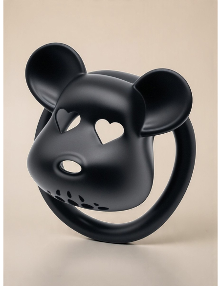 Cage de chasteté Noir tête d'ours 5 x 3.1 cm
