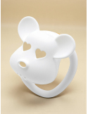 Cage de chasteté Blanc tête d'ours 5 x 3.1 cm