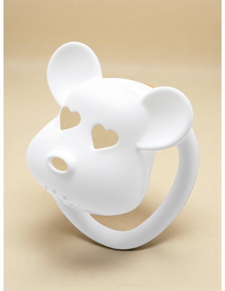 Cage de chasteté Blanc tête d'ours 5 x 3.1 cm