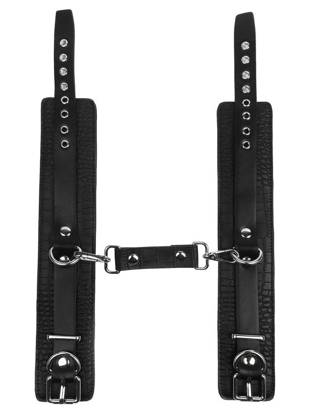 Menottes de chevilles Croco Noires - vue 2
