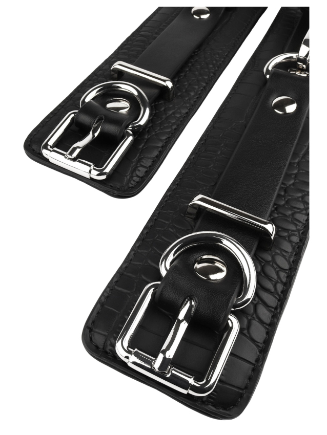 Menottes de chevilles Croco Noires - vue 6