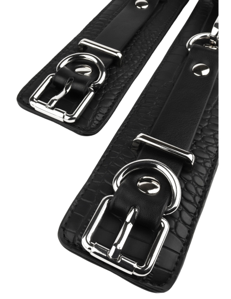 Menottes de chevilles Croco Noires - vue 6