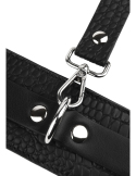 Menottes de poignets Croco Noires - vue 5