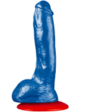 Gode réaliste avec ventouse et texture veinée 17 x 5 cm - vue 4