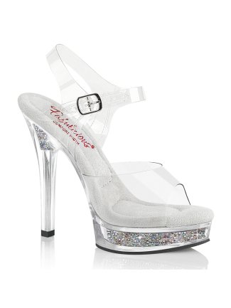 Sandale à talon 13 cm avec bride cheville et strass - 35 FR - 5 US, 36 FR - 6 US, 37 FR - 7 US, 38 FR - 8 US, 39 FR - 9 US, 4...