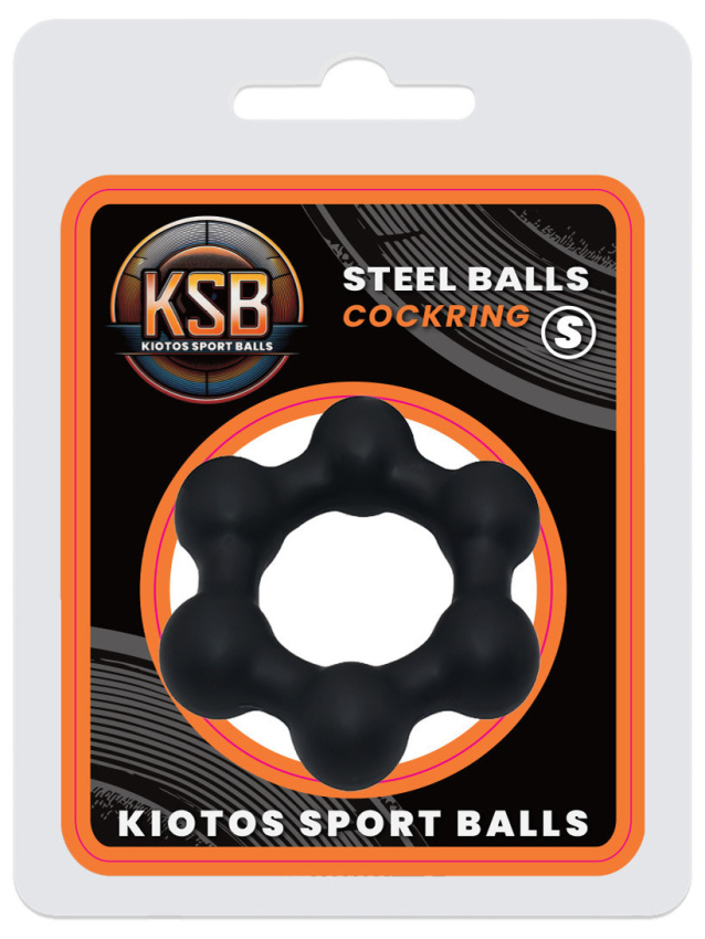 Cockring lesté en silicone avec boules de 32 mm - vue 2