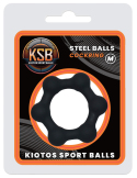 Cockring lesté en silicone avec boules en acier 38 mm - vue 2