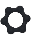 Cockring lesté en silicone avec boules en acier 38 mm - vue 3