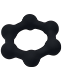 Cockring lesté en silicone avec boules en acier 38 mm - vue 4