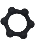 Cockring lesté en silicone avec boules acier 42 mm - vue 3