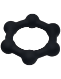 Cockring lesté en silicone avec boules acier 42 mm - vue 4