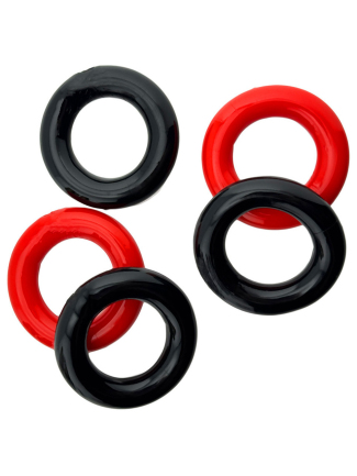 Lot de 5 cockrings étirables en Flex TPR 22 mm