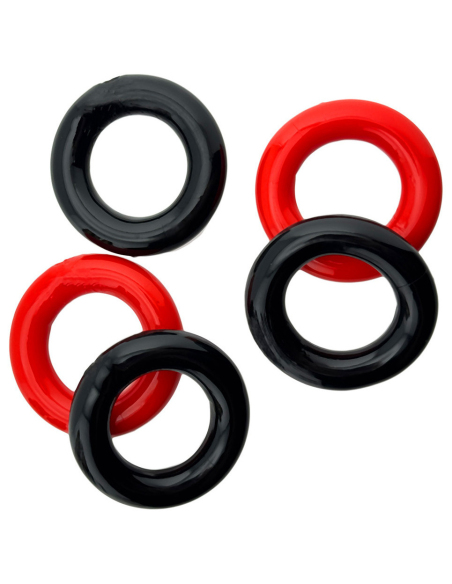 Lot de 5 cockrings étirables en Flex TPR 22 mm
