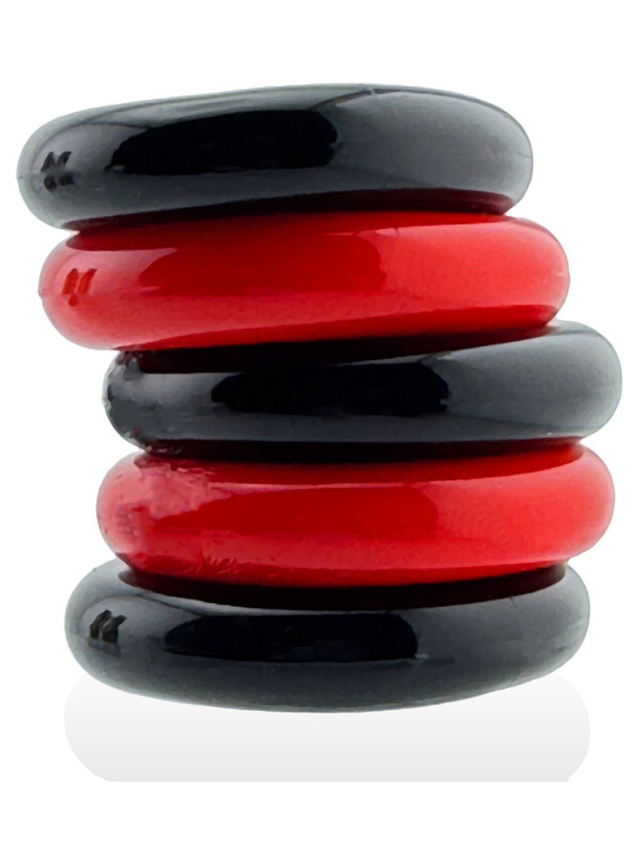 Lot de 5 cockrings étirables en Flex TPR 22 mm - vue 3