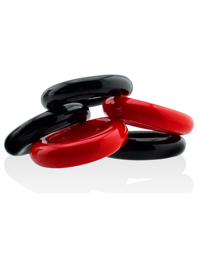 Lot de 5 cockrings étirables en Flex TPR 22 mm - vue 5