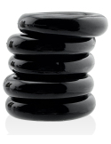 Cockrings étirables noirs en lot de 5 pour une stimulation renforcée - vue 3