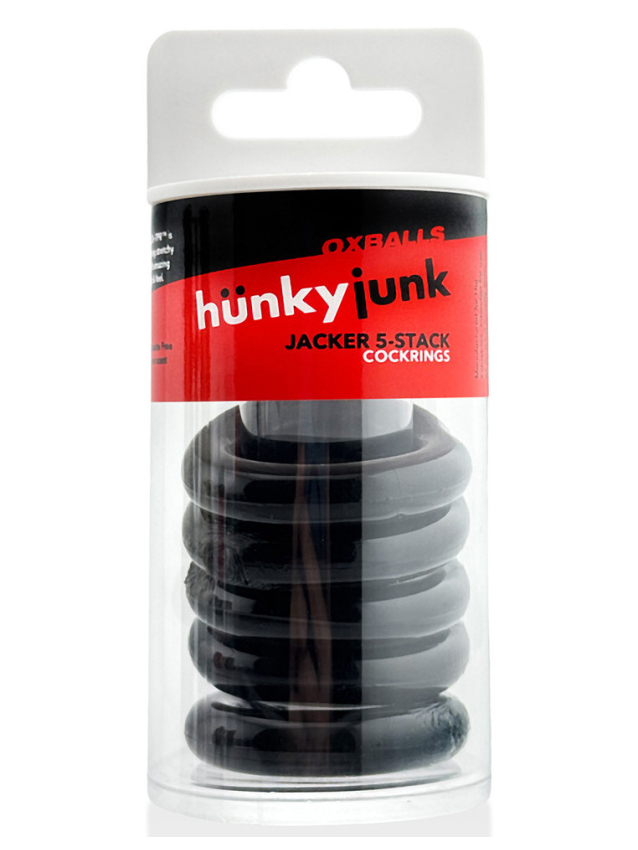 Cockrings étirables noirs en lot de 5 pour une stimulation renforcée - vue 4