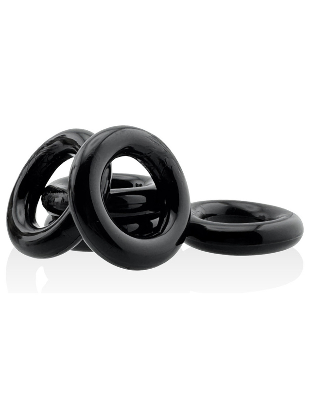 Cockrings étirables noirs en lot de 5 pour une stimulation renforcée - vue 5