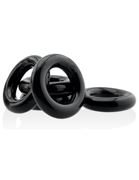 Cockrings étirables noirs en lot de 5 pour une stimulation renforcée - vue 5