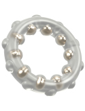 Anneau pénien en silicone avec billes métalliques - vue 2
