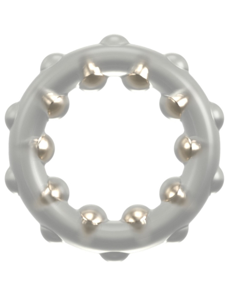 Anneau pénien en silicone avec billes métalliques - vue 3