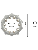 Anneau pénien en silicone avec billes métalliques - vue 6
