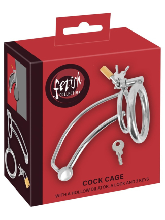 Cage de chasteté avec dilatateur creux