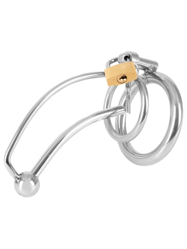 Cage de chasteté avec dilatateur creux - vue 3