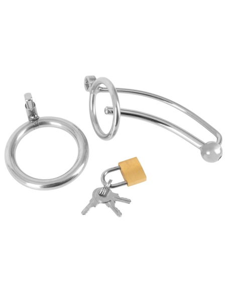 Cage de chasteté avec dilatateur creux - vue 5