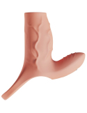 Manchon vibrant en silicone doux avec stimulateur clitoridien intégré - vue 4
