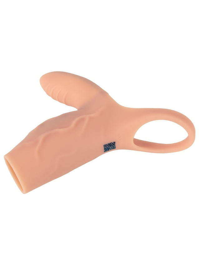 Manchon vibrant en silicone doux avec stimulateur clitoridien intégré - vue 5