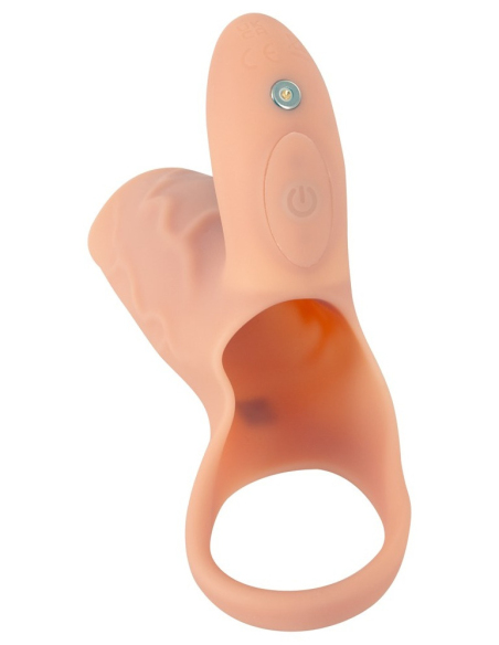 Manchon vibrant en silicone doux avec stimulateur clitoridien intégré - vue 6