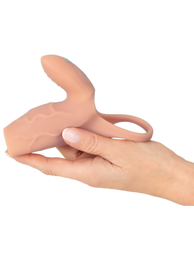 Manchon vibrant en silicone doux avec stimulateur clitoridien intégré - vue 7