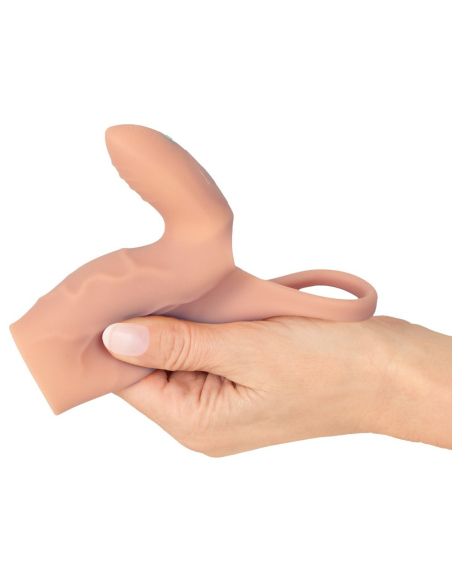 Manchon vibrant en silicone doux avec stimulateur clitoridien intégré - vue 8